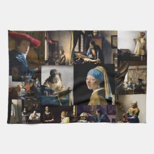 Johannes Vermeer - Meisterwerke Patchwork Geschirrtuch
