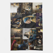 Johannes Vermeer - Meisterwerke Patchwork Geschirrtuch (Vertikal)