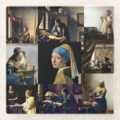 Johannes Vermeer - Meisterwerke Patchwork Glasuntersetzer (Vorderseite)