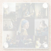 Johannes Vermeer - Meisterwerke Patchwork Glasuntersetzer (Rückseite)