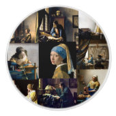 Johannes Vermeer - Meisterwerke Patchwork Keramikknauf (Vorderseite)