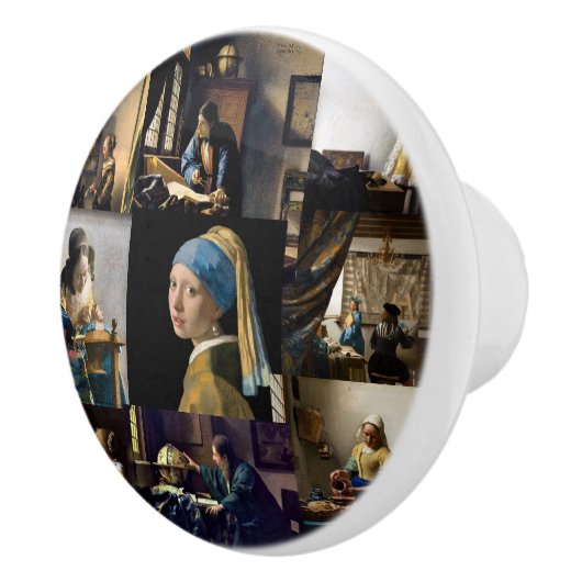 Johannes Vermeer - Meisterwerke Patchwork Keramikknauf (Rechts)