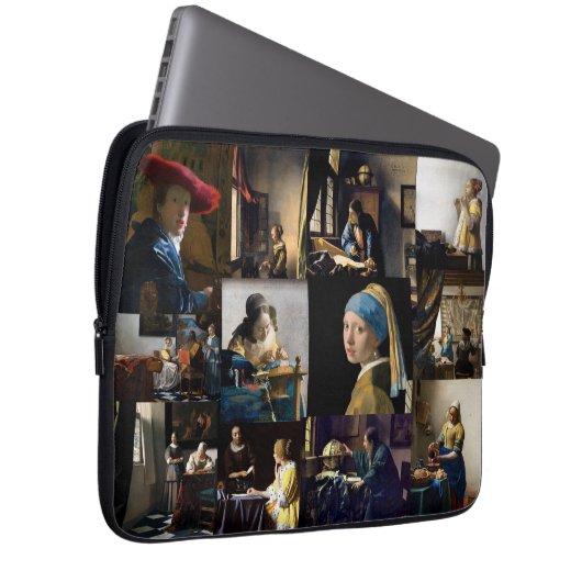Johannes Vermeer - Meisterwerke Patchwork Laptopschutzhülle (Vorne Rechts)