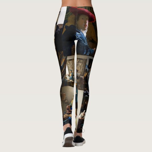 Johannes Vermeer - Meisterwerke Patchwork Leggings (Rückseite)