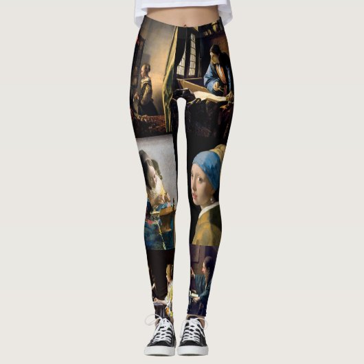 Johannes Vermeer - Meisterwerke Patchwork Leggings (Vorderseite)