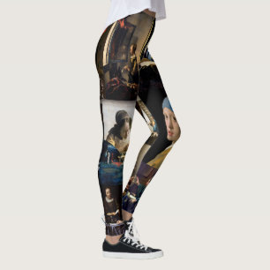 Johannes Vermeer - Meisterwerke Patchwork Leggings