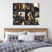 Johannes Vermeer - Meisterwerke Patchwork Leinwanddruck (Insitu (Schlafzimmer))
