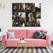 Johannes Vermeer - Meisterwerke Patchwork Leinwanddruck (Insitu (Wohnzimmer))
