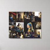 Johannes Vermeer - Meisterwerke Patchwork Leinwanddruck (Vorderseite)