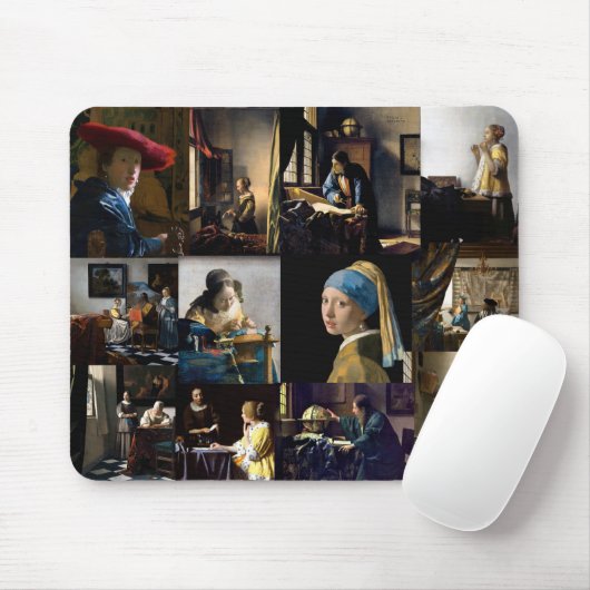 Johannes Vermeer - Meisterwerke Patchwork Mousepad (Mit Mouse)