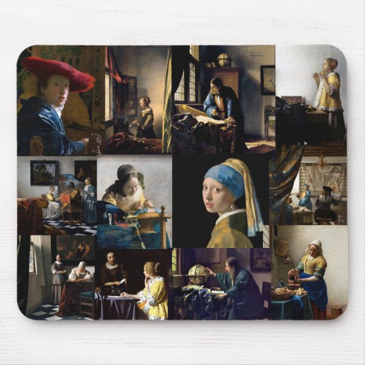 Johannes Vermeer - Meisterwerke Patchwork Mousepad (Vorne)