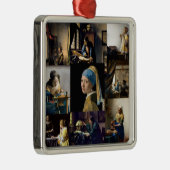 Johannes Vermeer - Meisterwerke Patchwork Ornament Aus Metall (Rechts)