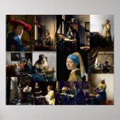 Johannes Vermeer - Meisterwerke Patchwork Poster (Vorne)