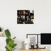 Johannes Vermeer - Meisterwerke Patchwork Poster (Heimbüro)