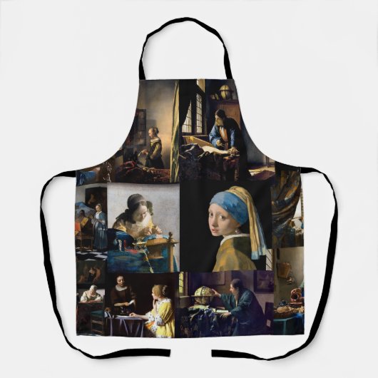 Johannes Vermeer - Meisterwerke Patchwork Poster Schürze (Vorderseite)