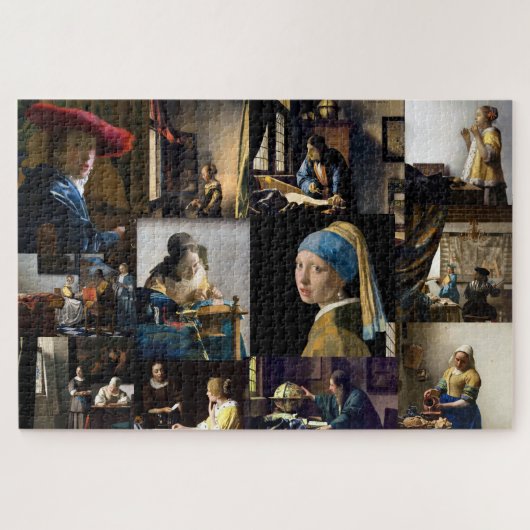 Johannes Vermeer - Meisterwerke Patchwork Puzzle (Horizontal)