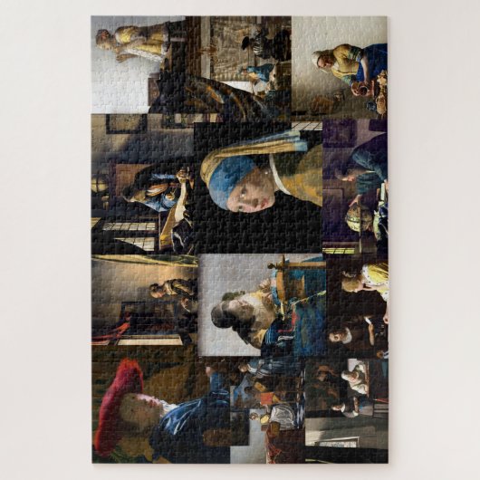 Johannes Vermeer - Meisterwerke Patchwork Puzzle (Vertikal)