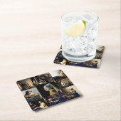 Johannes Vermeer - Meisterwerke Patchwork Rechteckiger Pappuntersetzer (Vor Ort)