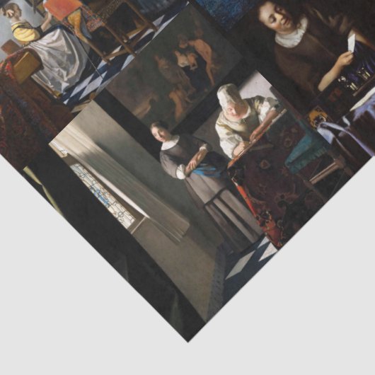 Johannes Vermeer - Meisterwerke Patchwork Seidenpapier (Detail)