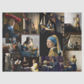 Johannes Vermeer - Meisterwerke Patchwork Seidenpapier (Vorderseite)