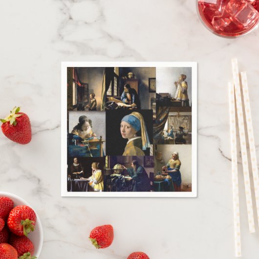 Johannes Vermeer - Meisterwerke Patchwork Serviette (Beispiel)