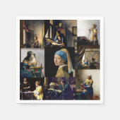 Johannes Vermeer - Meisterwerke Patchwork Serviette (Vorderseite)