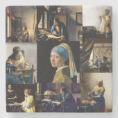 Johannes Vermeer - Meisterwerke Patchwork Steinuntersetzer (Vorderseite)