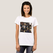Johannes Vermeer - Meisterwerke Patchwork T-Shirt (Vorne ganz)