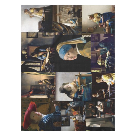 Johannes Vermeer - Meisterwerke Patchwork Tischdecke (Vorderseite)