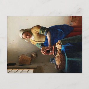 Johannes Vermeer. Milchmädchen. Vintage-Fine-Art-K Postkarte