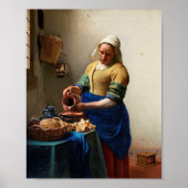 Johannes Vermeer. Milchmädchen. Vintage Kunst Poster (Vorne)