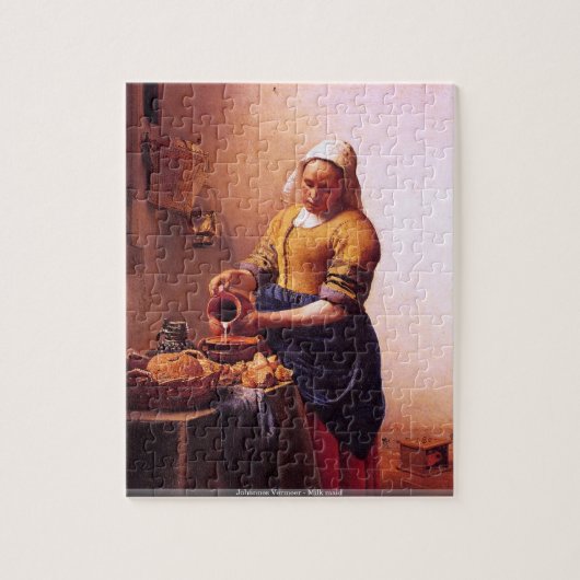 Johannes Vermeer - Milchmädchenpuzzlespiel Puzzle (Vertikal)