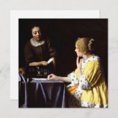 Johannes Vermeer - Ministerin und Frau Einladung (Vorne/Hinten)