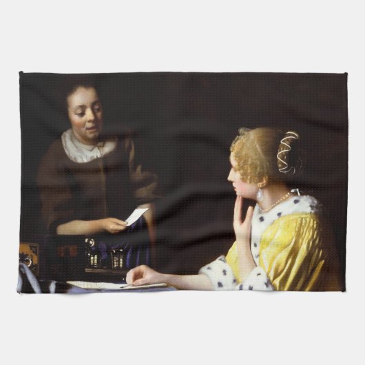Johannes Vermeer - Ministerin und Frau Geschirrtuch (Horizontal)