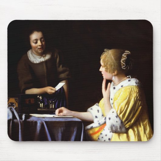 Johannes Vermeer - Ministerin und Frau Mousepad (Vorne)