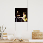 Johannes Vermeer - Ministerin und Frau Poster (Küche)