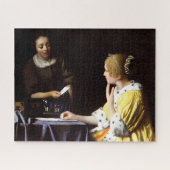 Johannes Vermeer - Ministerin und Frau Puzzle (Horizontal)