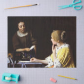 Johannes Vermeer - Ministerin und Frau Seidenpapier (Basteln)