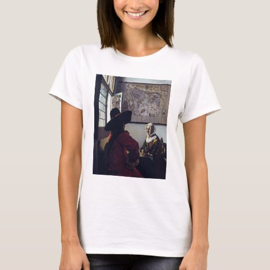 Johannes Vermeer, Officer und Laughing Girl T-Shirt (Vorderseite)