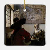 Johannes Vermeer - Offizier mit einem Laughing Gir Keramikornament (Rückseite)