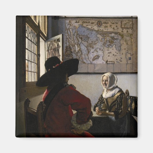 Johannes Vermeer - Offizier mit einem Laughing Gir Magnet (Vorne)