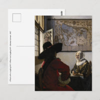 Johannes Vermeer - Offizier mit einem Laughing Gir