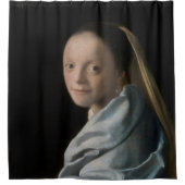 Johannes Vermeer - Studie über eine junge Frau Duschvorhang (Vorderseite)