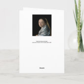 Johannes Vermeer - Studie über eine junge Frau Karte (Rückseite)