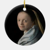 Johannes Vermeer - Studie über eine junge Frau Keramik Ornament (Hinten)