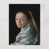 Johannes Vermeer - Studie über eine junge Frau Postkarte (Vorderseite)