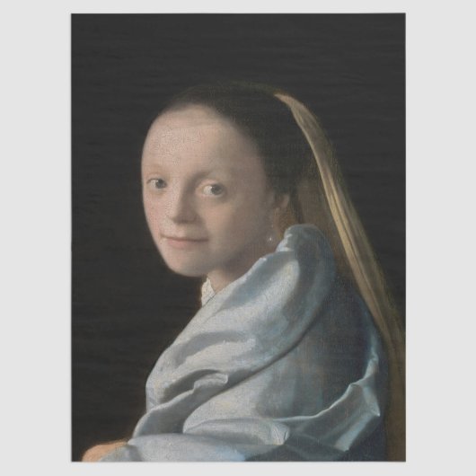 Johannes Vermeer - Studie über eine junge Frau Seidenpapier