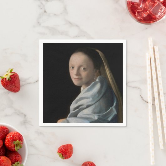 Johannes Vermeer - Studie über eine junge Frau Serviette (Beispiel)