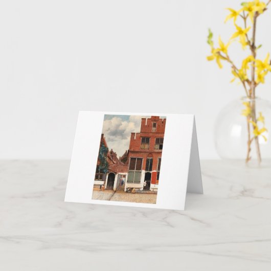 JOHANNES VERMEER THANKYOU FINDEN ART GREETING CARD KARTE (Gelbe Blume)