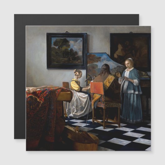 Johannes Vermeer - The Concert Magnetic Card Magnetkarte (Vorne/Hinten)